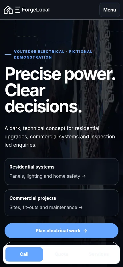 VoltEdge mobile preview