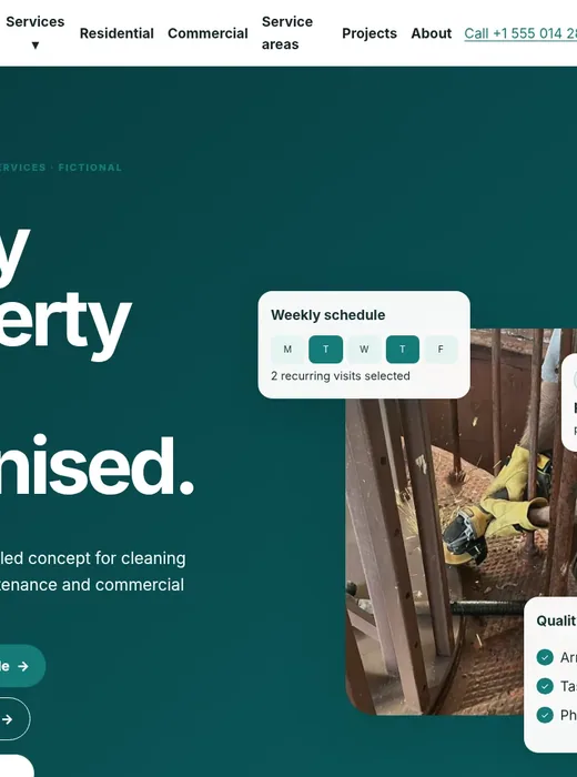 CoreCare Property Services homepage preview